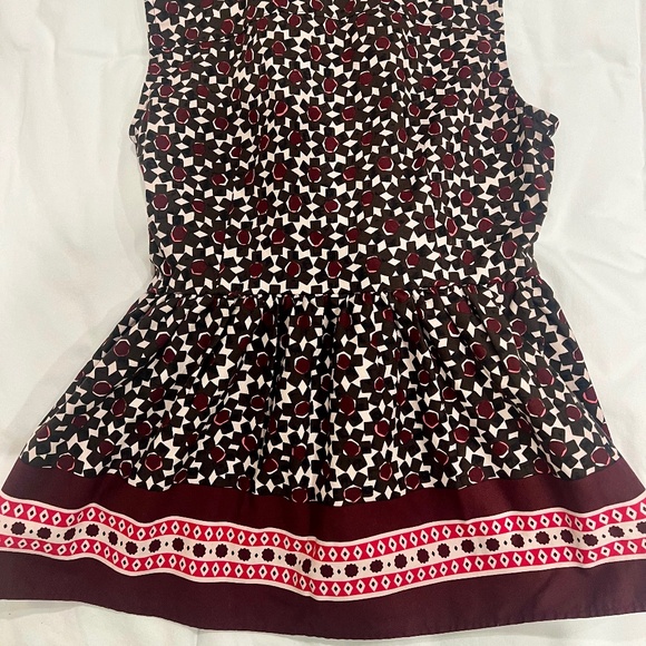 KATE SPADE Floral Tile Peplum Top in Rambling Roses Size XS MSRP $178 - Picture 4 of 5